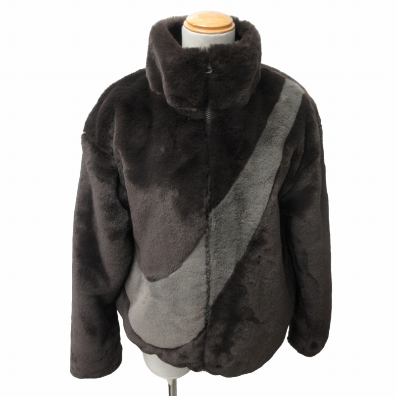 ナイキ NIKE 美品 AS W NSW JKT FAUX FUR SWSH VELVET フェイクファー  