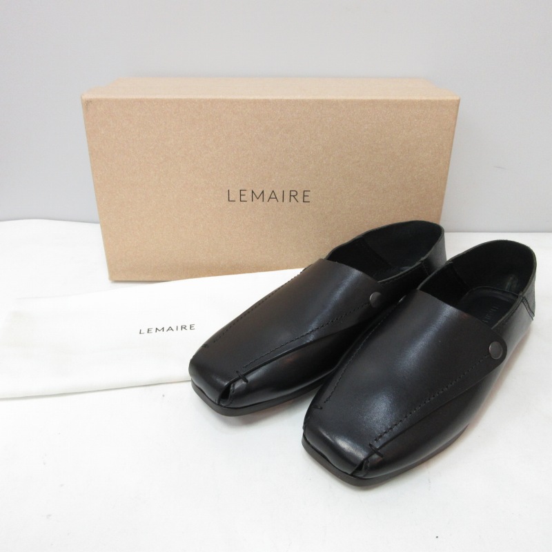 ルメール LEMAIRE 美品 22SS カーフレザー フォールデッドミュール