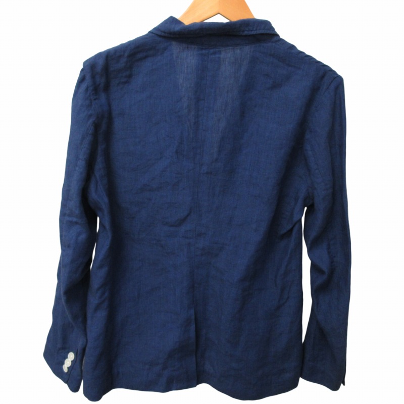 【定番，豊富な】 未使用品 タケオキクチ TAKEO KIKUCHI タグ付き シャツ 長袖 シアサッカー L 紺 ネイビー 黒 ブラック /JS メンズ