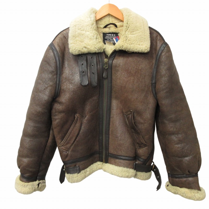 ショット SCHOTT ヴィンテージ B-3 ムートンレザージャケット ブルゾン 