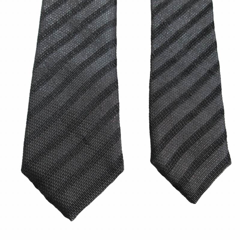ディオールオム Dior HOMME 美品 ナロータイ ネクタイ レジメンタル 