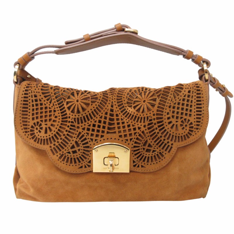 セルジオロッシ Sergio rossi 2WAY レザー ショルダーバッグ クロス  