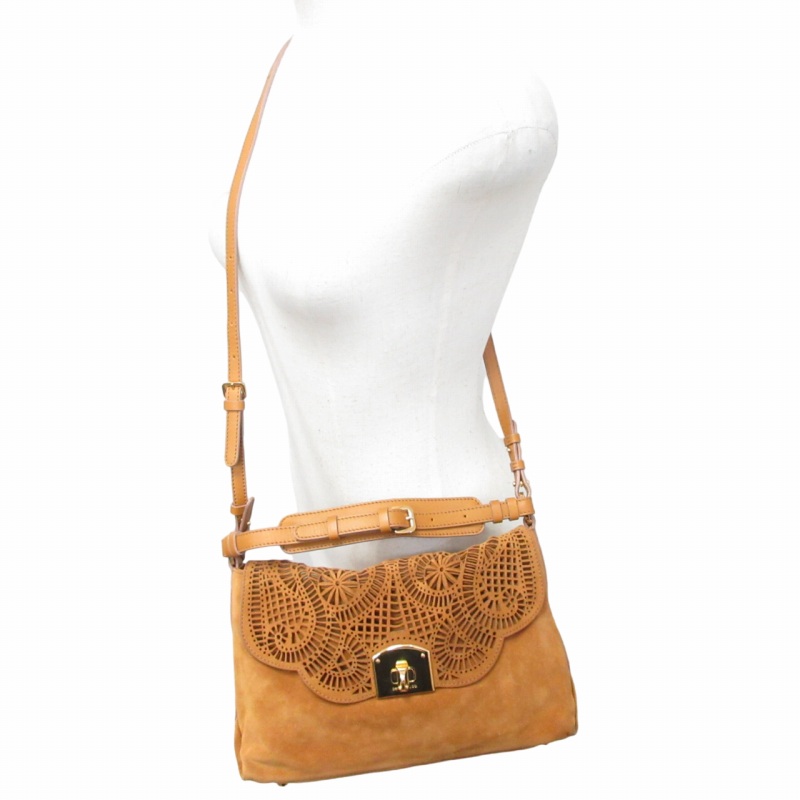 セルジオロッシ Sergio rossi 2WAY レザー ショルダーバッグ クロス  