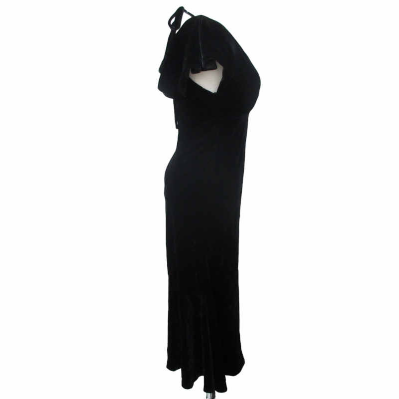 ラルフローレン RALPH LAUREN シルクロングワンピース ドレス ベロア  