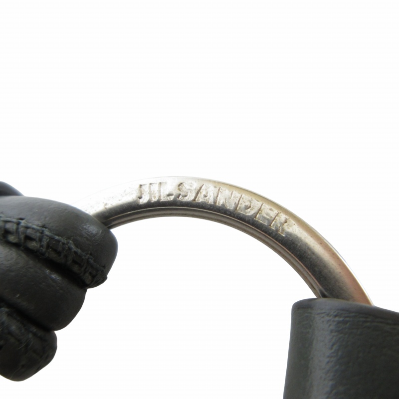 ジルサンダー JIL SANDER レザー タングルネックレス 三連キーリング 