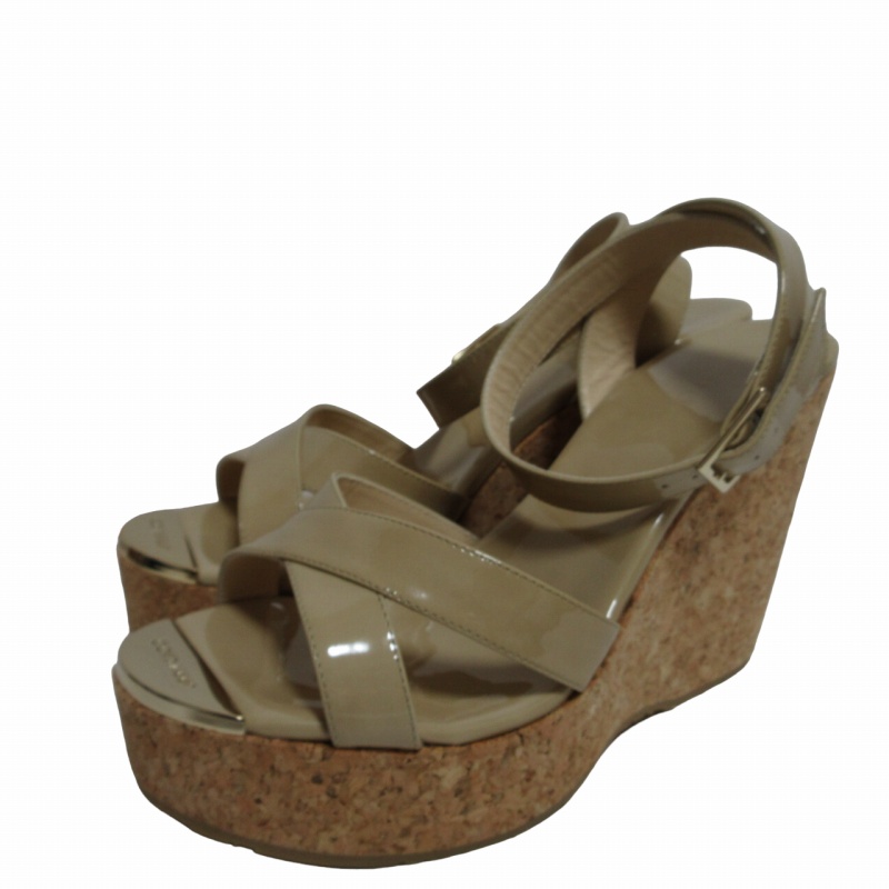 未使用品 ジミーチュウ JIMMY CHOO 新品同様 コルクサンダル  