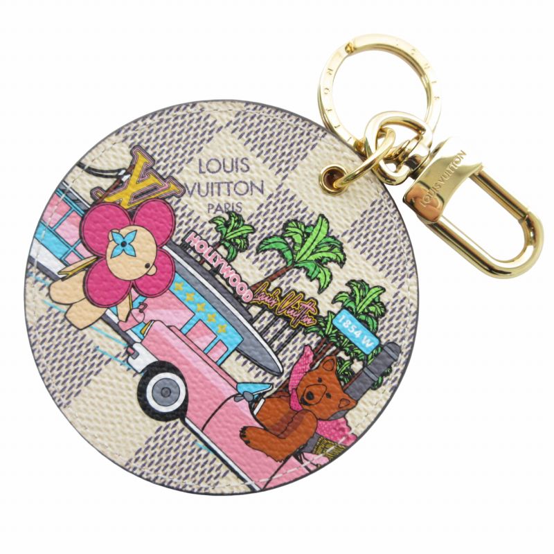 ルイヴィトン ダミエ ポルトクレ・イリュストレ キーホルダー