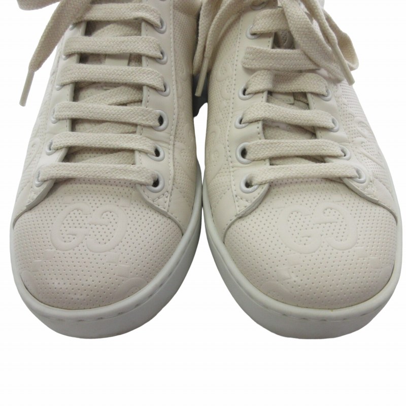 グッチ GUCCI 美品 Ace GG Embossed GG柄 レザー スニーカー
