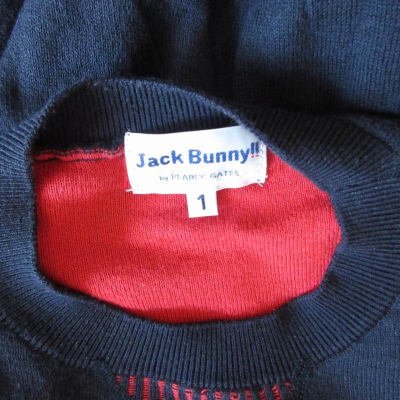 新品未使用　PEARLY GATES ネイビー セーター サイズ6 パーリーゲイツ クルーネック セーター サイズ6 ネイビー PEARLY