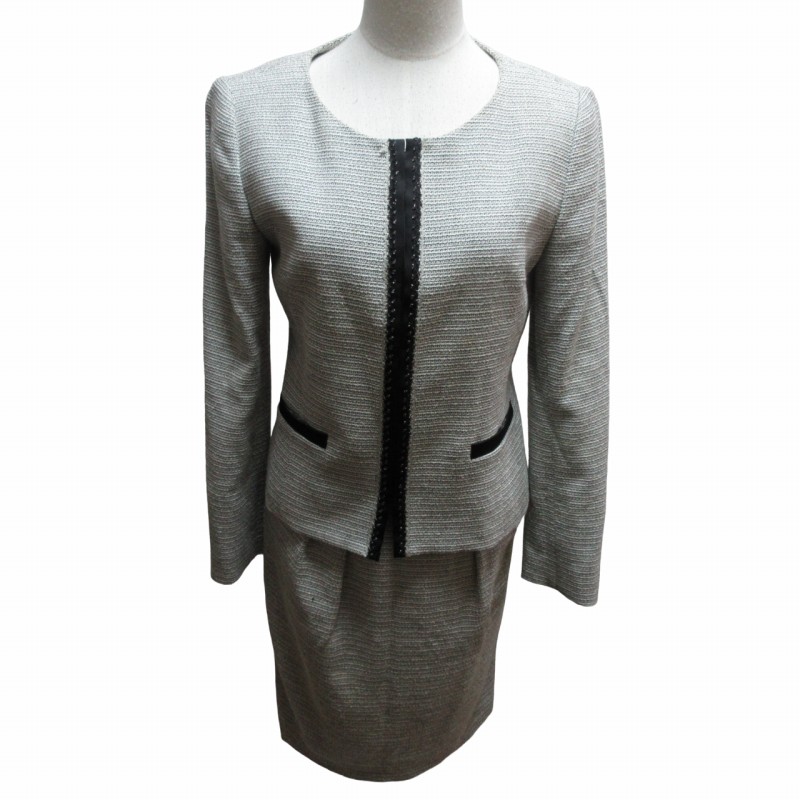 アンタイトル UNTITLED ツイードスカートスーツ セットアップ 