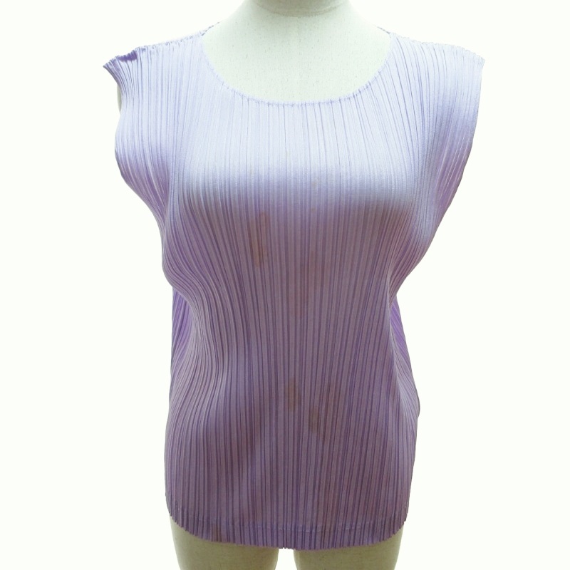 PLEATS PLEASE ブラウンノースリーブトップス　サイズ3 PLEATS PLEASE ISSEY MIYAKE - PLEATS PLEASE プリーツプリーズ