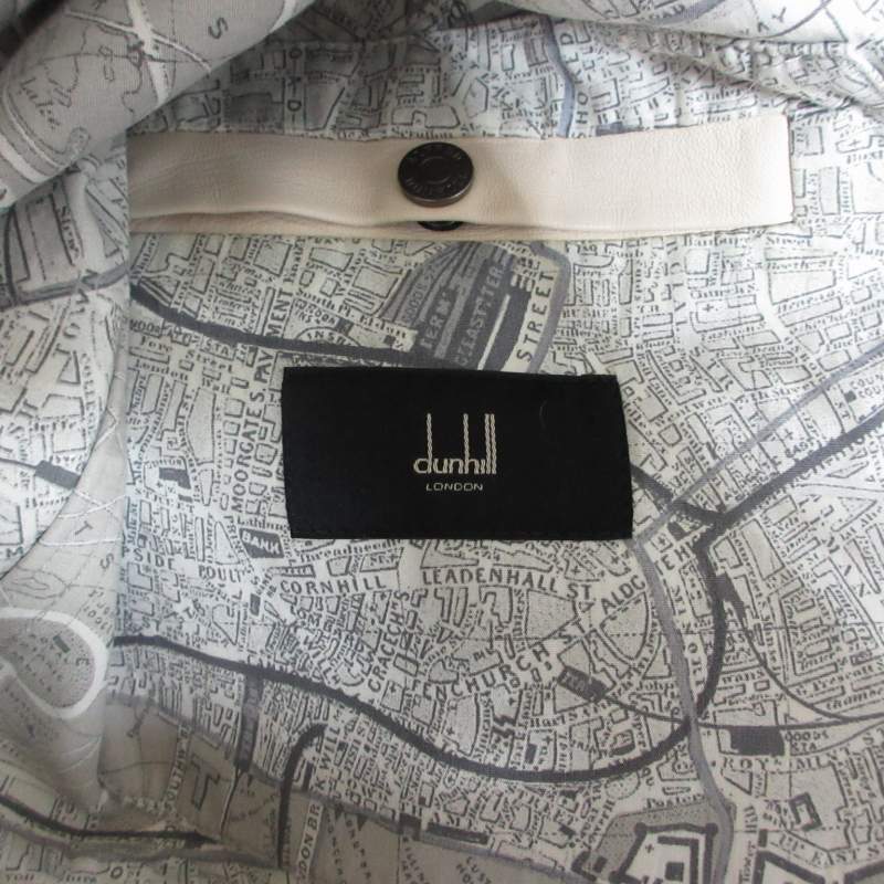 ダンヒル dunhill ジップアップブルゾン リネンジャケット 地図