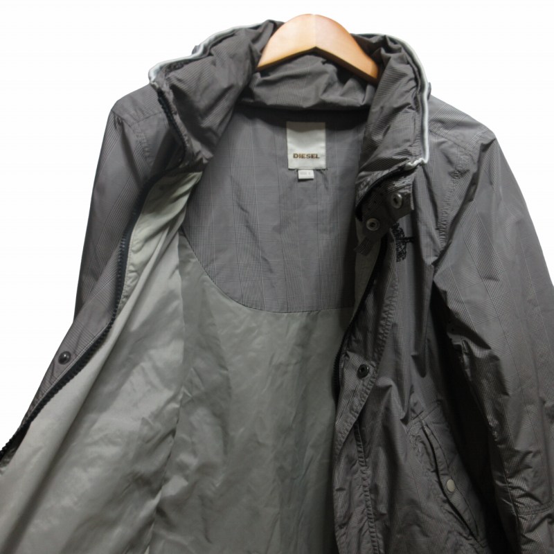 ディーゼル DIESEL ジップアップブルゾン ジャケット チェック 刺繍