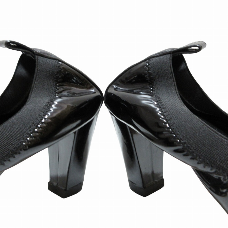 シャネル CHANEL エナメルパンプス シューズ ココマーク Vibram