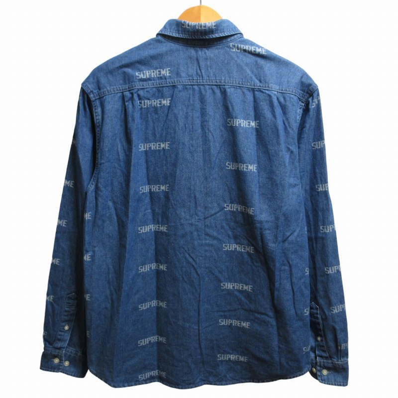 シュプリーム SUPREME 19SS デニムシャツ シャンブレーシャツ ロゴ総柄 
