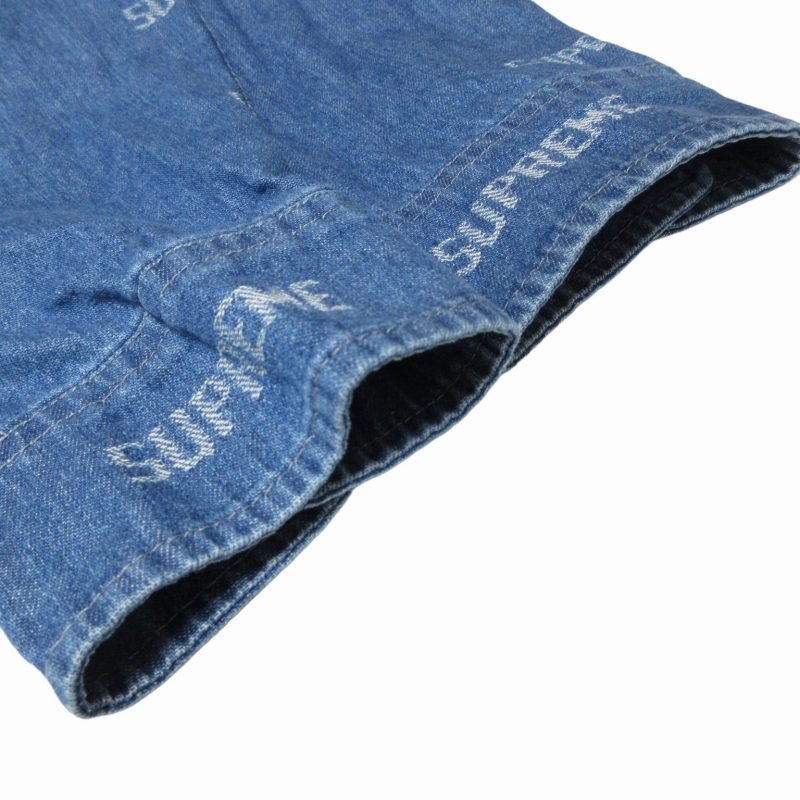 シュプリーム SUPREME 19SS デニムシャツ シャンブレーシャツ ロゴ総柄 