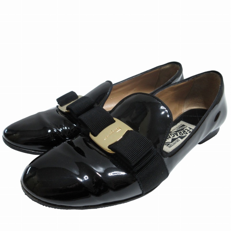 未使用級 サルヴァトーレフェラガモ ヴァラ my joy フラットシューズ 未使用級 サルヴァトーレフェラガモ ヴァラ my joy フラットシューズ