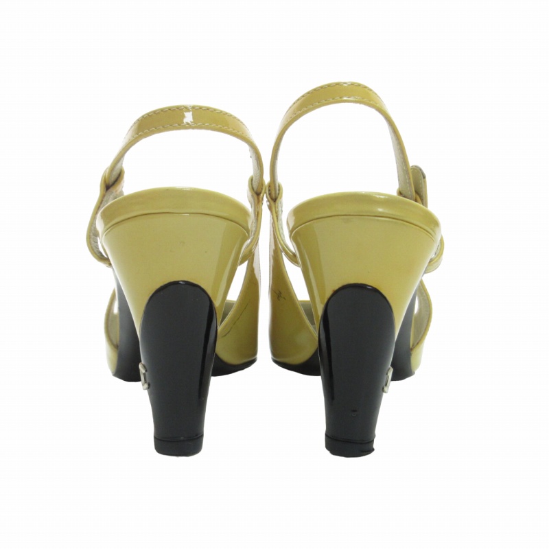 シャネル CHANEL バイカラー パンプス シューズ ココマーク カメリア