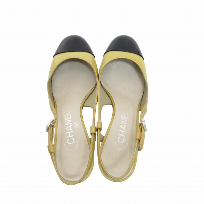 シャネル CHANEL バイカラー パンプス シューズ ココマーク