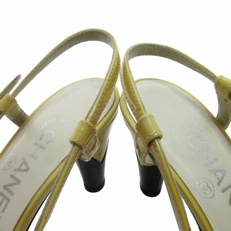 シャネル CHANEL バイカラー パンプス シューズ ココマーク カメリア