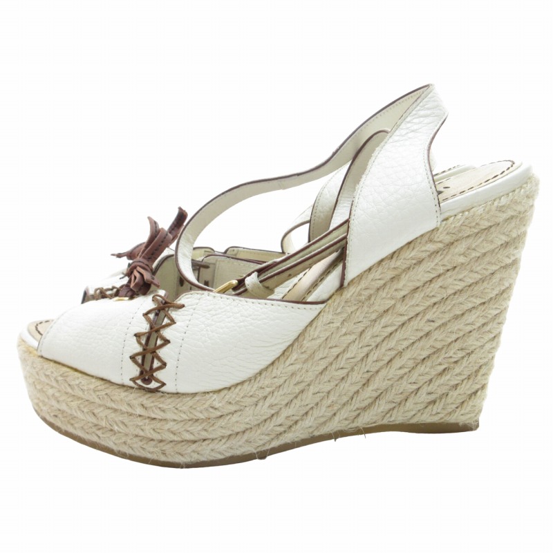 ルイヴィトン LOUIS VUITTON 厚底サンダル ウェッジソール 編み込み