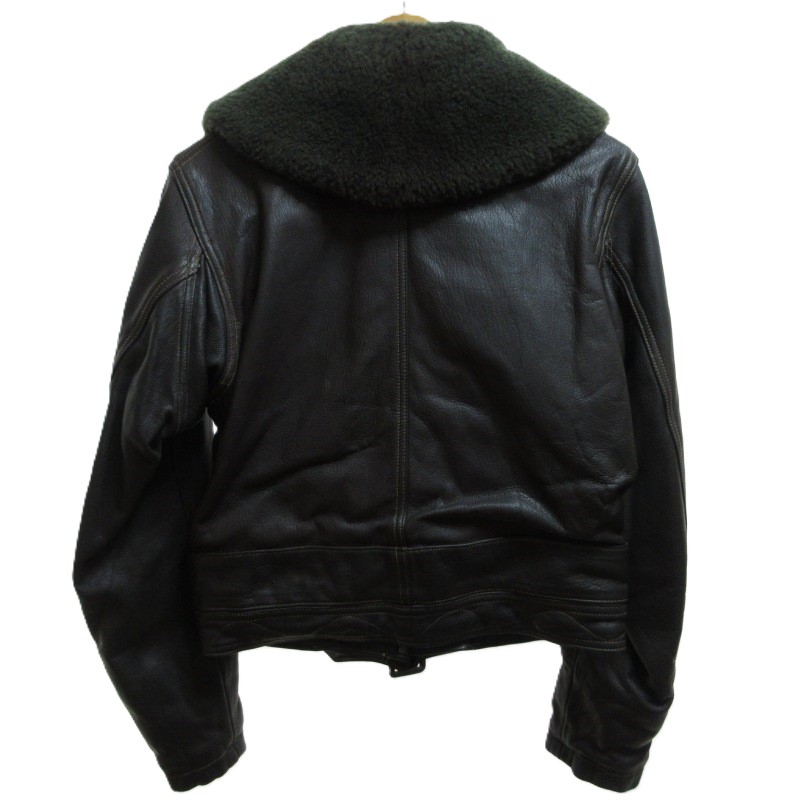 エヴィス EVISU ロストワールド社別注 A-2 レザージャケット 