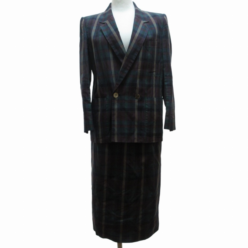 ☆美品☆ 微少 Burberry ジャケット スカート セット チェック