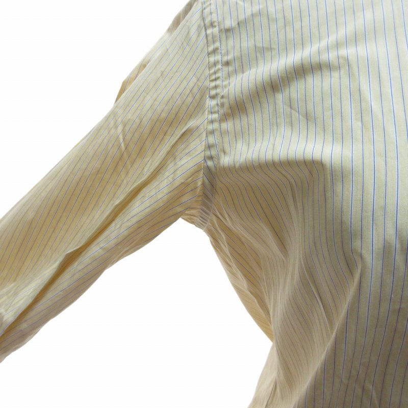 シャルベ Charvet 美品 近年モデル ノーカラー クレリックシャツ 