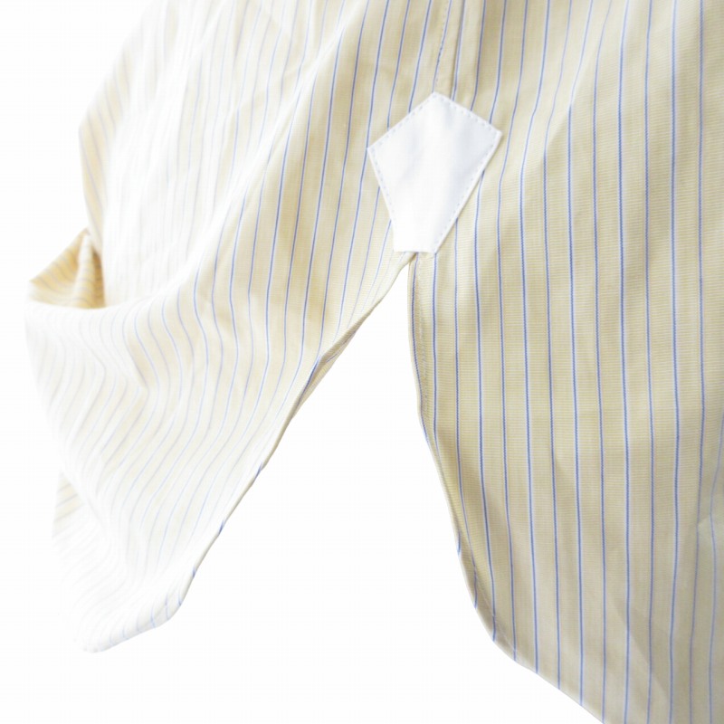 シャルベ Charvet 美品 近年モデル ノーカラー クレリックシャツ 