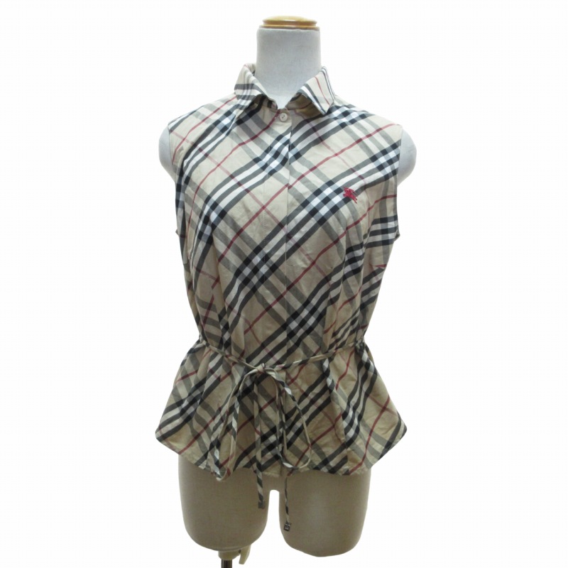 バーバリー ロンドン BURBERRY LONDON 美品 ノバチェック ノースリーブ 
