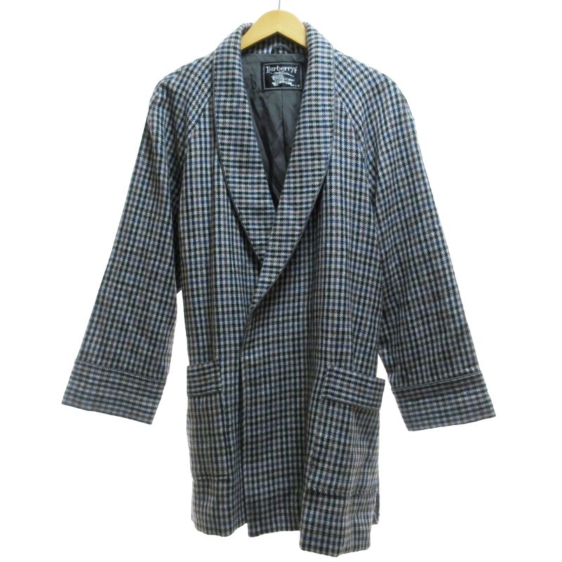 90s バーバリー Burberry ガウンコート L チェック柄 グレー 【公式通販】