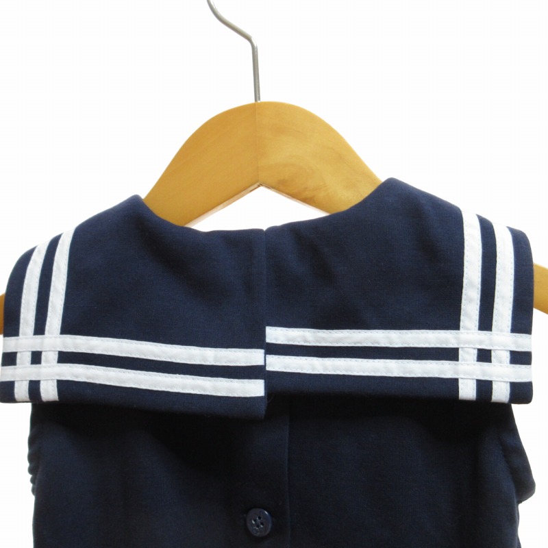 最終お値下げ【新品未使用タグ付き】ラルフローレン ネイビー半袖コットンニット S POLO RALPH LAUREN(ポロラルフローレン) shawl collar knit