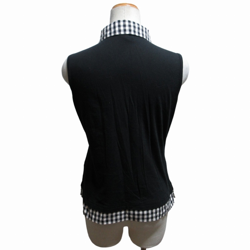 PICONE ブラック ノースリーブダウンベスト PICONE ブラック ノースリーブダウンベスト PICONE ブラック