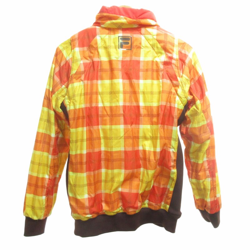 FILA ゴルフジャケット Mサイズ オレンジチェック FILA ゴルフジャケット Mサイズ オレンジチェック