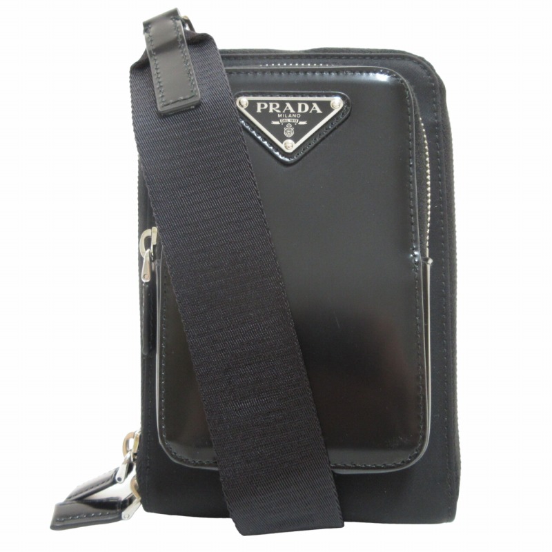 プラダ PRADA 24SS リ ナイロン × ブラッシュド レザー 