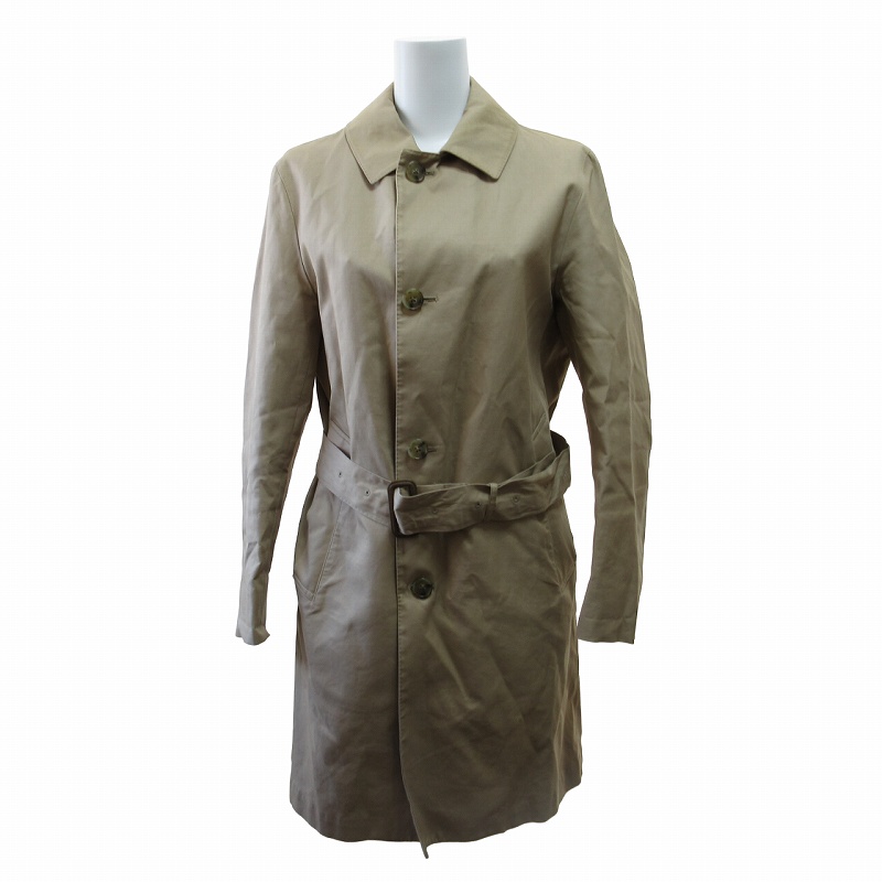 トゥモローランド　44 ベージュ ステンカラーコート ベルト付き トゥモローランド44 ベージュ ステンカラーコート ベルト付き