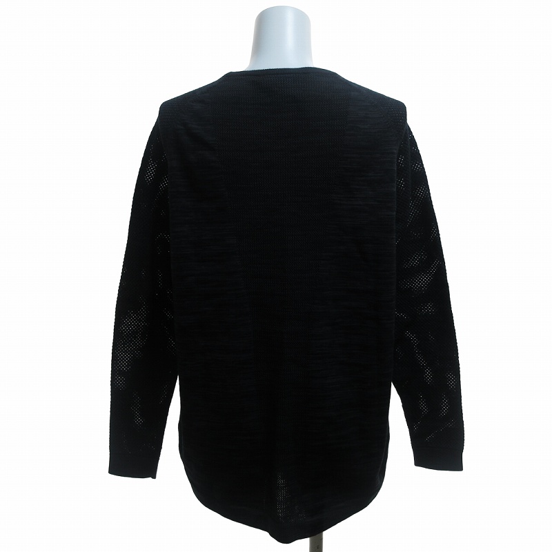 ナイキ NIKE Tech Sweater メッシュカットソー Tシャツ 長袖 黒