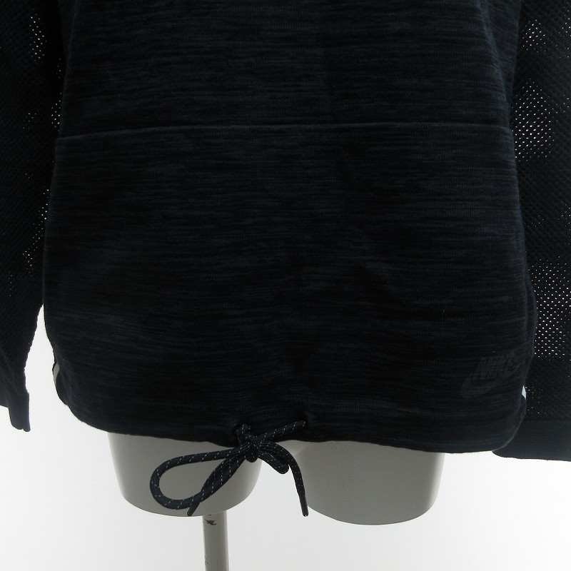 ナイキ NIKE Tech Sweater メッシュカットソー Tシャツ 長袖 黒 