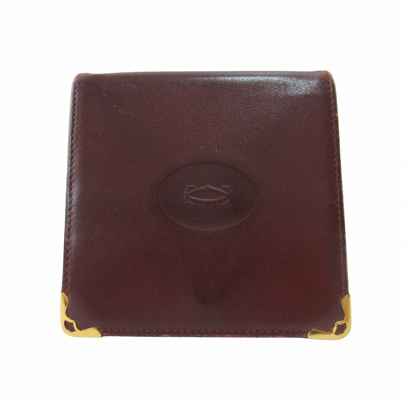 カルティエCartier ブラウン 二つ折り財布