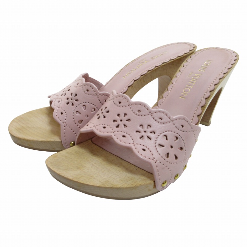 ルイヴィトン LOUIS VUITTON Monogram Rubber Slides ウッドサンダル 