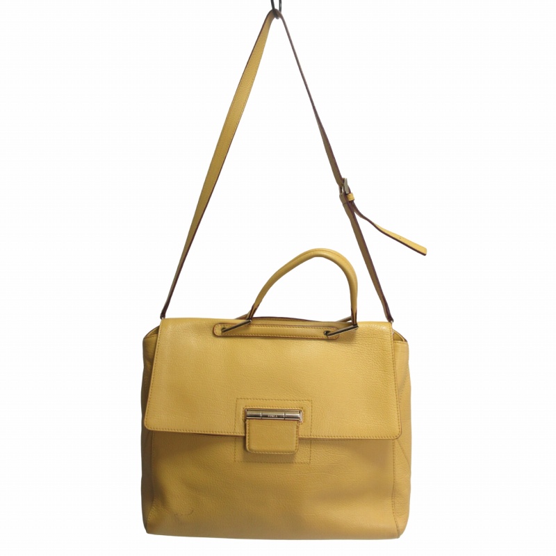 Blau様　FURLA フルラ　レザー 2WAY ショルダー トート　イエロー FURLA フルラ バッグ レディース ショルダーバッグ 2way 斜