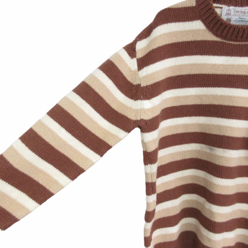 茶タグ INVERALLAN インバーアラン クルーカーディガン 英国 茶タグ INVERALLAN インバーアラン クルーカーディガン 英国