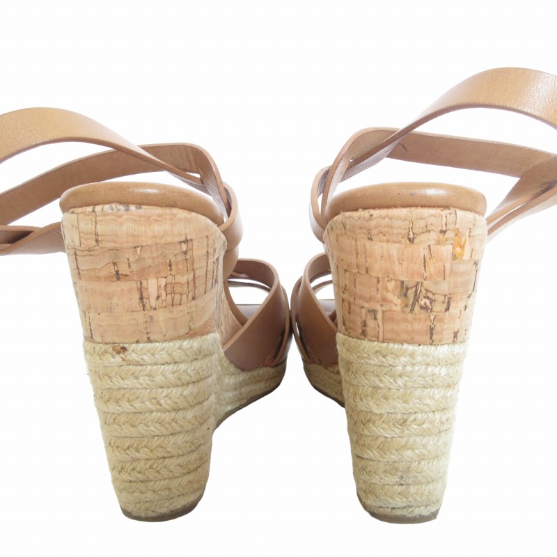 JIMMY CHOO ジミーチュー サンダル 37(23.5cm位) 黄系 レディース