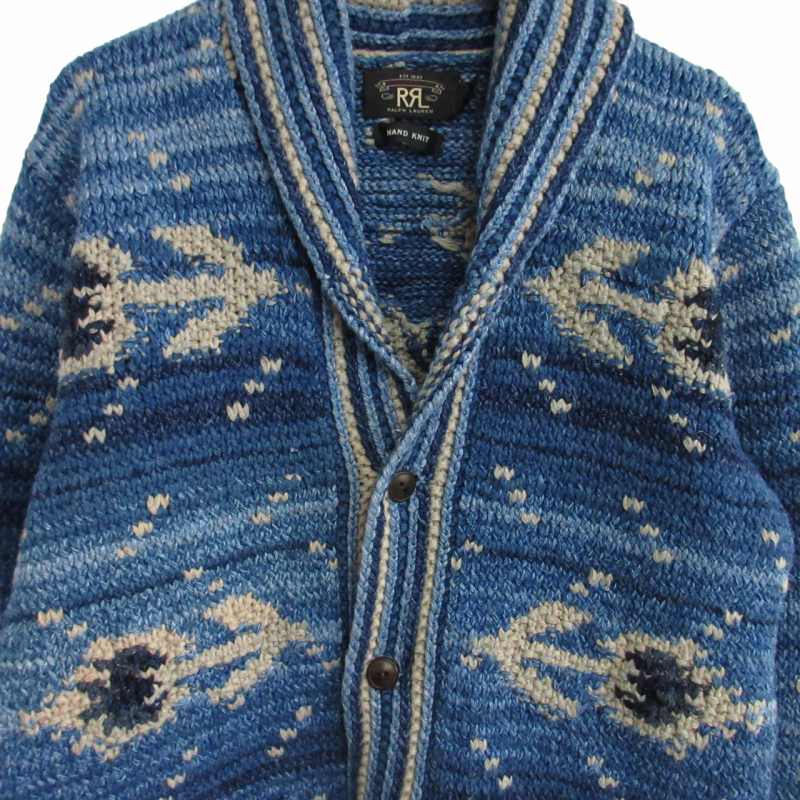 ダブルアールエル RRL RALPH LAUREN ラルフローレン 美品 HAND KNIT 