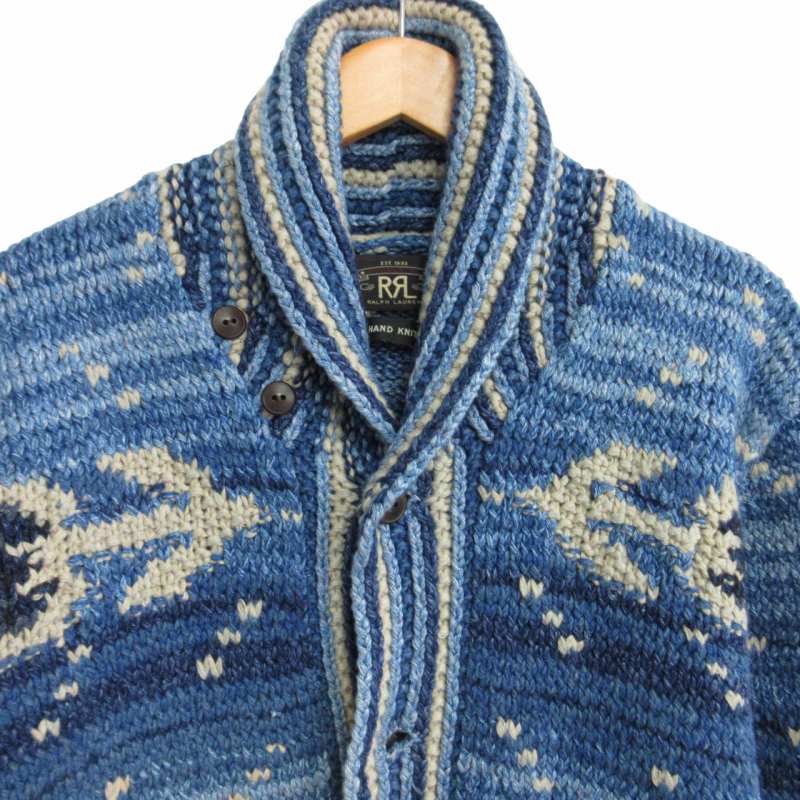 ダブルアールエル RRL RALPH LAUREN ラルフローレン 美品 HAND KNIT 