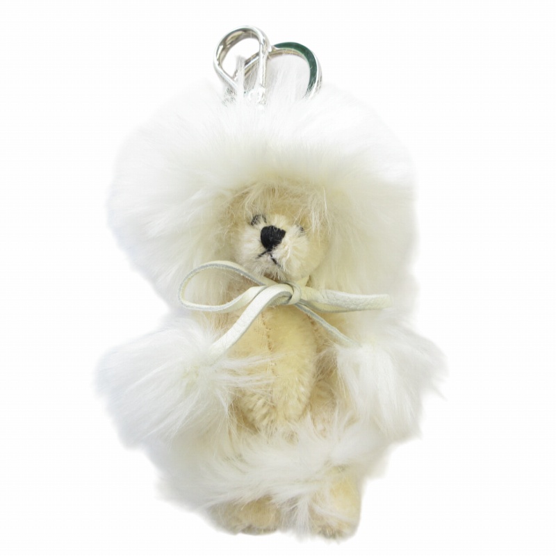 未使用品 プラダ PRADA ホワイトベアーチャーム クマモチーフ  