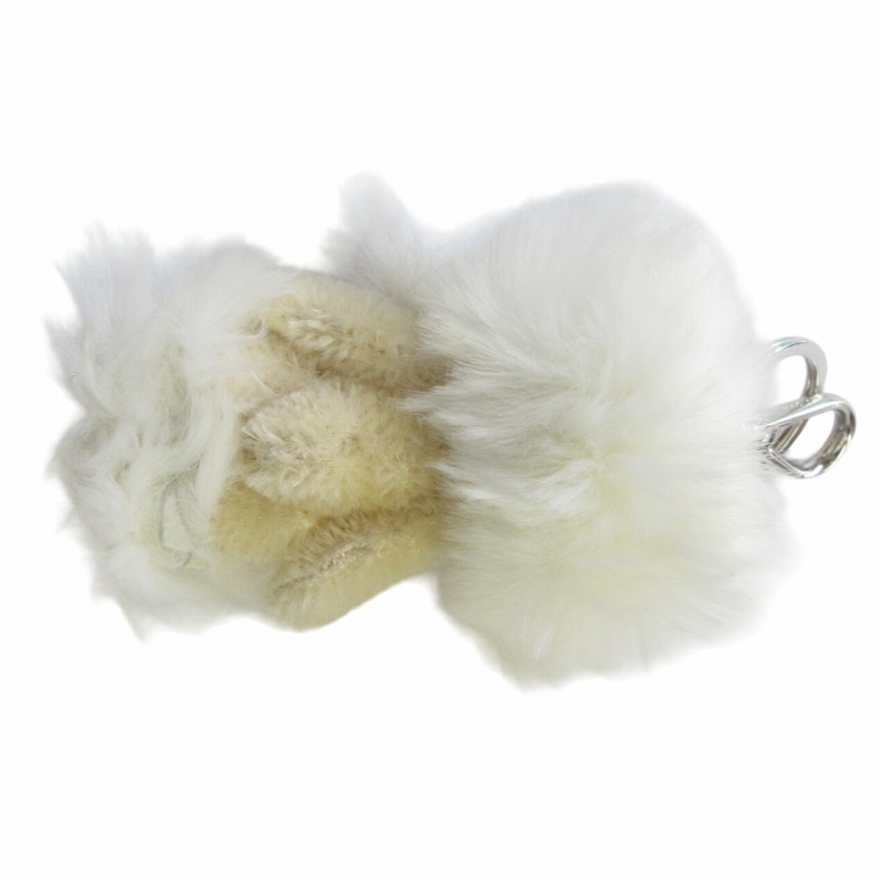 PRADA プラダ クマ型ファー キーホルダー 未使用品 プラダ PRADA ホワイトベアーチャーム クマモチーフ