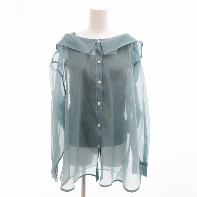 FRAY I.D シースルーブルー 長袖シャツ FRAY I.D シースルーブルー 長袖シャツ