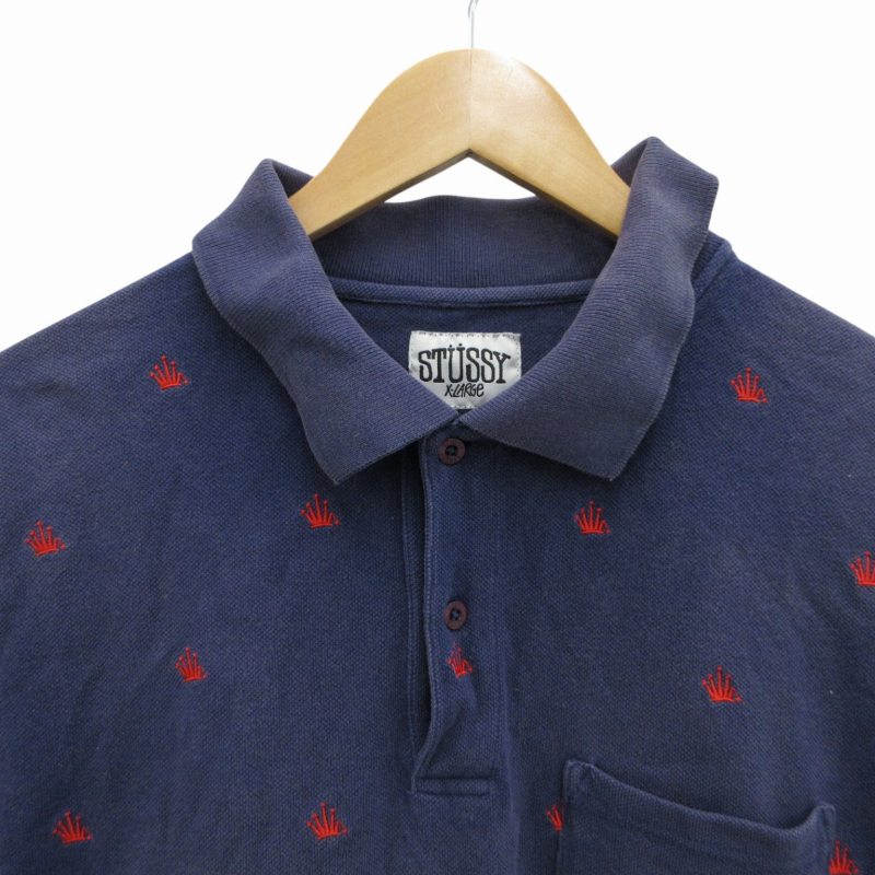 ステューシー STUSSY OLD 00s ポロシャツ カットソー クラウン