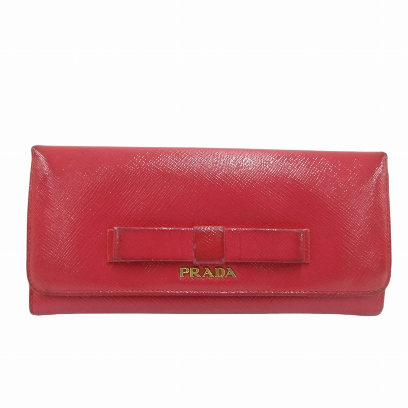 プラダ PRADA サフィアーノ ヴェルニ 長財布 ウォレット エナメル 